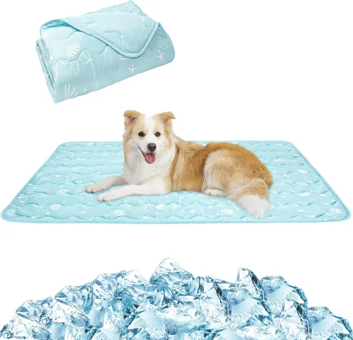 Miniatura 7 de NACOCO Manta refrescante de verano para mascotas de 31.5 x 43.3 pulgadas, tapete de disponibilidad de doble cara, manta para perro, cachorro, gato