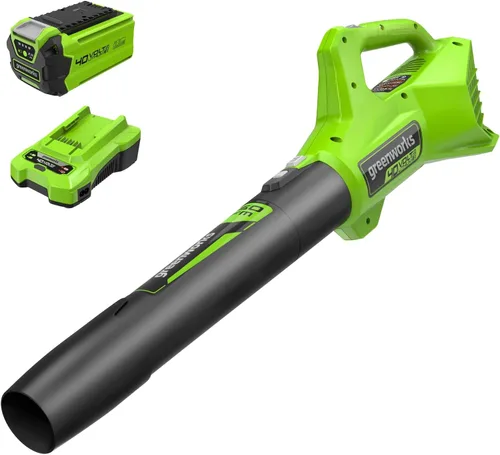 Miniatura 17 de Greenworks Soplador axial de hojas sin escobillas de 40 V (130 MPH / 550 CFM), ultra potente para hojas húmedas, residuos pesados, grava y nieve
