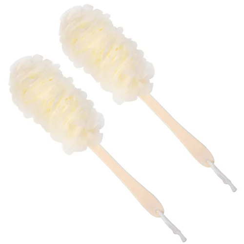 Miniatura 14 de Esponja de malla de nailon suave para ducha, esponja de malla de nailon suave para ducha, esponja en un palo para hombres y mujeres, exfoliante