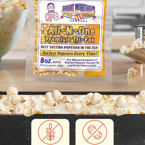 Miniatura 5 de Paquetes de palomitas de cine con 40 unidades - Palomitas pre-medidas de 8 onzas todo en uno, paquetes de grano, sal y aceite para máquinas