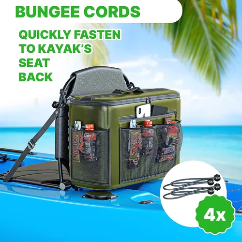 Miniatura 7 de Skywin Enfriador de Kayak Detrás del Asiento, Enfriador Impermeable para Kayak, Compatible con Asientos de Estilo Silla de Césped, Almacena Bebidas
