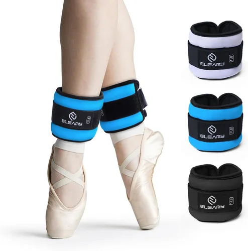 Miniatura 7 de ELEAMY Pesas de tobillo para mujeres y hombres, pares de 0.5 libras, 1 libra, 2 libras, 3 libras, para caminar, correr, yoga, fitness, tela de seda