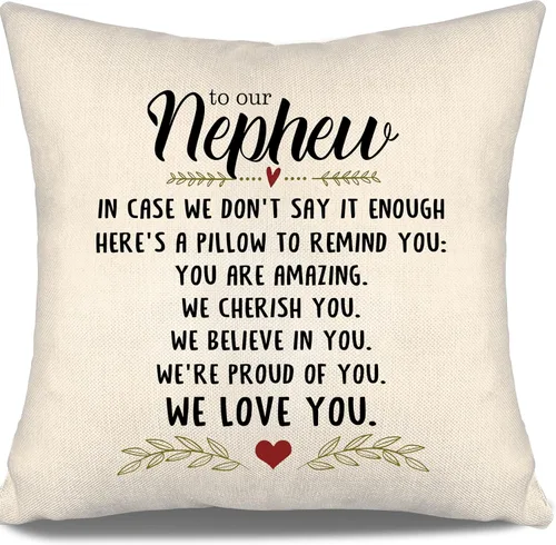 Miniatura 17 de En caso de que no lo diga lo suficiente aquí hay una almohada para recordarte que eres increíble, te aprecio, te quiero. Funda de almohada para tía