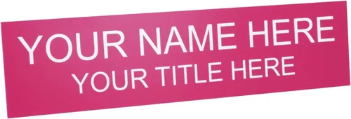 Miniatura 6 de ExcelMark Placa de nombre personalizada para puerta, oficina, pared, personalizada con tu texto, 2 x 8 pulgadas (1 línea, negro)