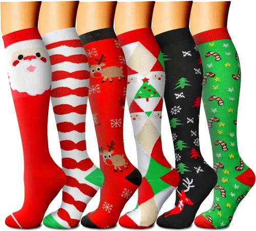 Miniatura 23 de Calcetines de compresión para mujeres y hombres 15-20 mmHg, mejores para uso médico, enfermería, para correr, atletismo, varices, viajes