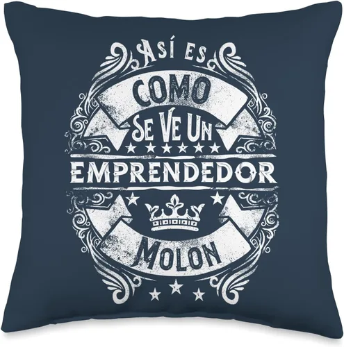 Regalo Original Super Mejor Emprendedor Regalos Un Molon Divertido para Hombre Emprendedores - Almohada de 16 x 16 pulgadas, multicolor