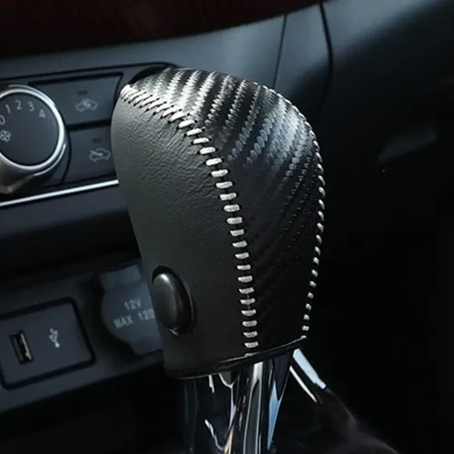 Miniatura 14 de XITER Cubierta de Perilla de Palanca de Cambios Automática de Cuero, Fundas Protectoras de Palanca de Cambios para Nissan Rogue 2014 2015 2016