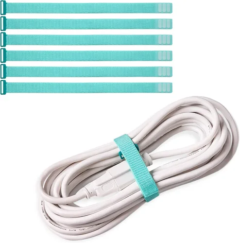 Miniatura 7 de Correas de cinta de almacenamiento Wrap-It - 12.7 cm (paquete de 8) Coral - Organizador de cables de electrodomésticos y bridas para cargadores