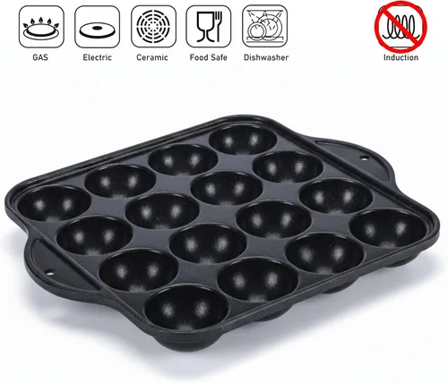 Miniatura 5 de CookKing - Sartén antiadherente TAKOYAKI para parrilla/placa de cocción, fabricada en Corea