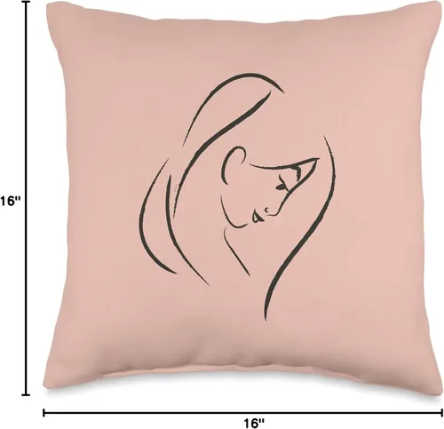 Miniatura 4 de Disney Princesa Mulan Sketch Blush Pink Throw Pillow (16.0 x 16.0 in), multicolor