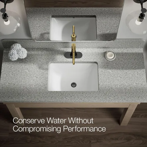 Miniatura 11 de Kohler 27415-4-BMB Tone™ Grifo de lavabo de baño monomando, 1.2 gpm, negro mate con latón moderno cepillado Negro mate/Bronce moderno