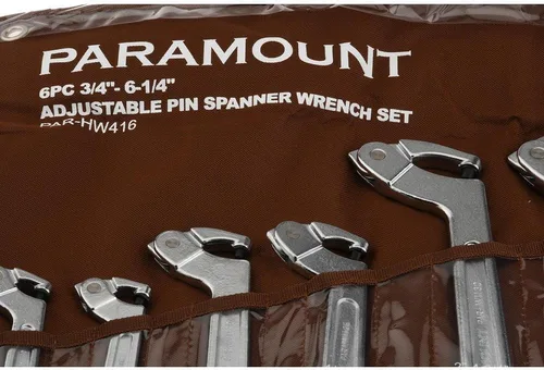 Miniatura 4 de Paramount Juego de llaves inglesas ajustables de 6 piezas, capacidad de 3/4" a 6-1/4