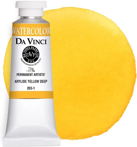 Miniatura 144 de DA VINCI PAINTS Pintura de acuarela para artista profesional, Gamboge (tono), 0.5 fl oz
