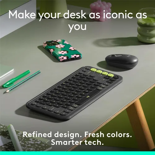 Miniatura 2 de Logitech POP ICON Keys Teclado Bluetooth inalámbrico, escritura cómoda, teclas programables, fácil de cambiar entre hasta 3 dispositivos