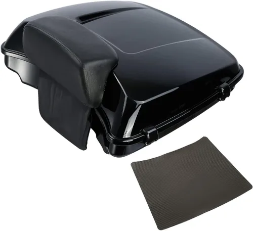 TCT-MOTORPARTS Paquete turístico de 5.5 pulgadas con almohadilla de respaldo para Harley Touring modelos Road King, Road Glide, Street Glide,