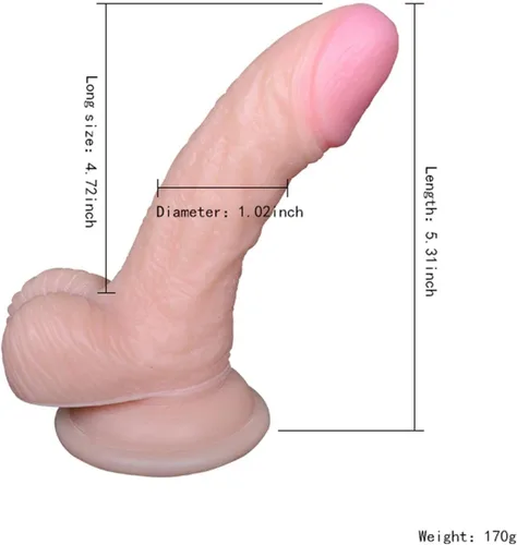 Miniatura 2 de Consoladores realistas para adultos, juguetes sexuales con ventosa fuerte, ideal para masturbación femenina principiante, 5.31 pulgadas