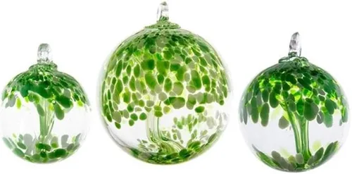 Miniatura 5 de Dale Tiffany Vidrio soplado a mano, 8 pulgadas de diámetro celta, colección árbol de la vida, globo de bruja colgante jardín interior/exterior