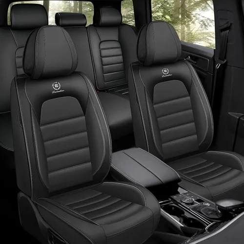 Miniatura 19 de Fundas de asiento de cuero para Nissan Murano 2003-2026, Protectores de asiento compatibles con airbag, Fundas de asiento automotrices impermeables