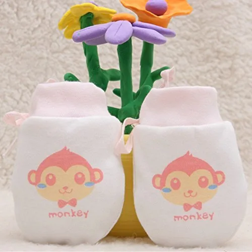 Miniatura 5 de Lindos guantes de algodón para niños y niñas, guantes ajustables con cordón ajustable para bebés