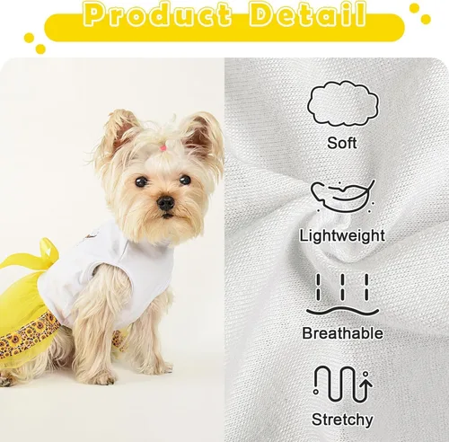 Miniatura 4 de Vestido de perro para perros pequeños, ropa de disfraz de cachorro, ropa para mascotas, ropa de verano y primavera, vestidos de Chihuahua Yorkie