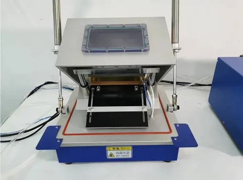Miniatura 2 de Máquina de sellado al vacío de células de bolsa de laboratorio de marca para pre-sellado de batería en caja de guantes (15.748 in de ancho)