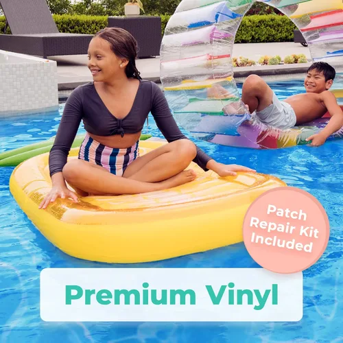 Miniatura 4 de Greenco Flotador inflable gigante para piscina, flotadores inflables para piscina, balsa inflable para verano, tumbona gigante de piscina