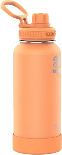 Miniatura 35 de Takeya Actives - Botella de agua de acero inoxidable, con aislamiento térmico y tapa de boquilla, capacidad de 24 onzas, color azul piedra Piedra