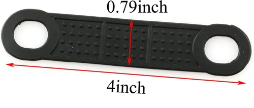 Miniatura 2 de 40 piezas de goma antideslizante para colgar ropa, agarres resistentes al viento, accesorios para colgar, color negro Blanco