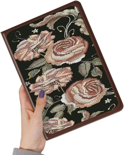 Miniatura 20 de kaitesi Funda floral compatible con iPad 6ª 5ª generación 9.7 pulgadas iPad Air/Air 2, diseño de flores, bonita funda inteligente de piel delgada
