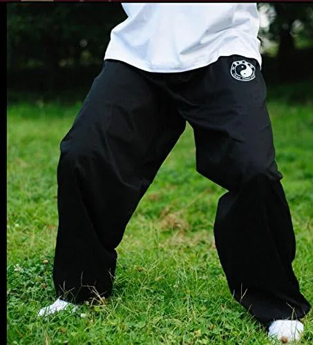 Miniatura 2 de ZooBoo Chenjiagou Taichi - Pantalones de linterna para practicar uniformes de Tai Chi, ropa de algodón negro, pantalones de práctica de artes