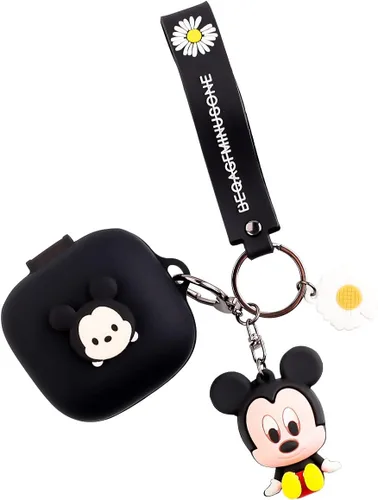 Miniatura 4 de Funda para auriculares Beats Fit Pro, funda de carga de silicona de dibujos animados con lindo llavero de muñeca con cordón antipérdida