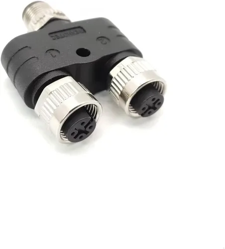 Miniatura 6 de Elecbee M12 Y Conector 4 Pin Macho a Hembra A Código Unshiled Adaptador Impermeable Hembra a Macho 4 Pin M12 Conector Impermeable (1)
