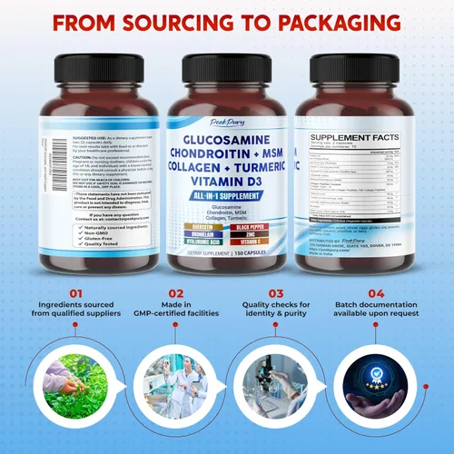Miniatura 8 de Glucosamina Condroitina MSM Colágeno Cúrcuma - Apoyo a la salud de las articulaciones
