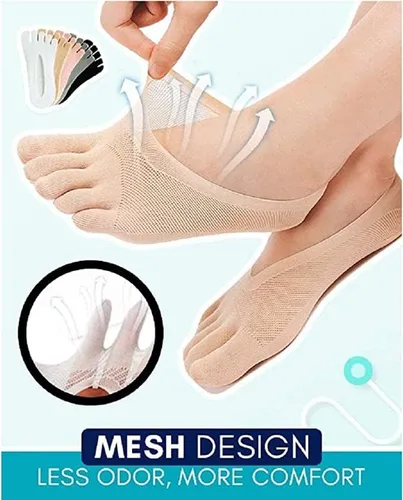 Miniatura 2 de 5 pares de calcetines de compresión Ortho, calcetines de yoga para mujer que no se ven