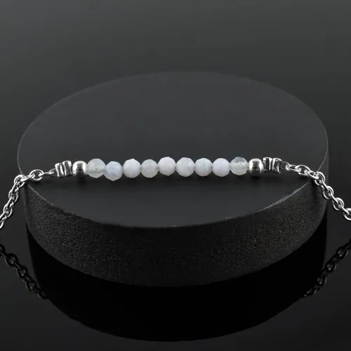 Miniatura 70 de YANARA Pulsera de tobillo para mujer, piedra de nacimiento natural, cuentas de piedras preciosas, tobillera delicada hecha a mano de 9 pulgadas +