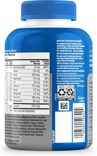 Miniatura 8 de One A Day Multivitamínico Healthy Advantage para hombres con vitaminas A, C, E, B6, B12, calcio y vitamina D, tableta, 200 unidades (paquete de 1)