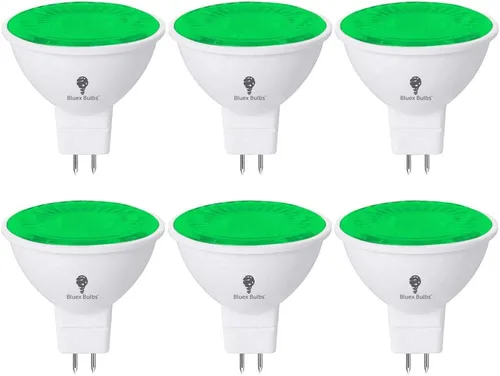 Miniatura 10 de BlueX - Paquete de 6 bombillas LED MR16 naranja, 4 W (equivalente a 40 vatios), base de dos pines GU5.3 de 12 V, decoración de fiesta, porche