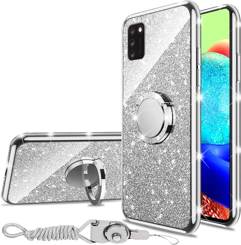 Miniatura 44 de nancheng Funda de teléfono para TCL A3X (A600DL), funda para Alcatel TCL A3X niñas y mujeres, bonita funda de silicona transparente con purpurina
