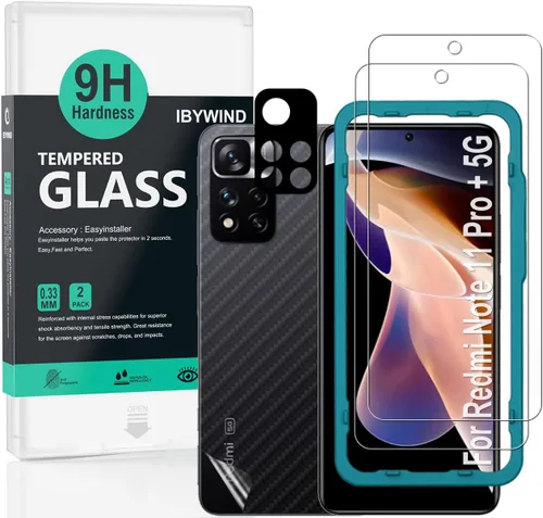 Miniatura 15 de Ibywind Protector de pantalla para Redmi Note 10 4G/Note 10 (no para Samsung Galaxy Note 10), con 2 piezas de vidrio templado, 1 protector de lente