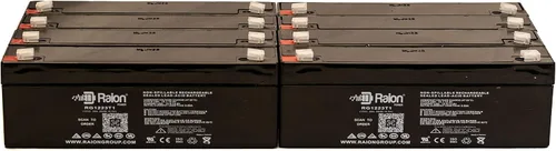 Raion Power Batería AGM de repuesto de 12V 2.3Ah para Hoyer HPL-P - Paquete de 8