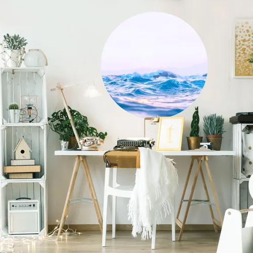 Miniatura 2 de Pastel el mar escena – Mural Geométrico Ocean calcomanía de pared por