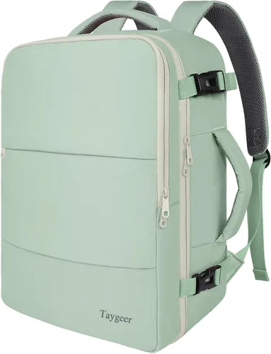 Miniatura 44 de Taygeer - Mochila de viaje para mujeres, mochila de cabina con puerto de carga USB y bolsa para zapatos, mochila TSA para laptop de 15.6 pulgadas
