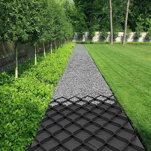 Estabilizador de rejilla de tierra para aceras de 3 x 3 pies, 2 pulgadas para grava/cemento/arena, pavimentadora de rejilla geográfica cortable para
