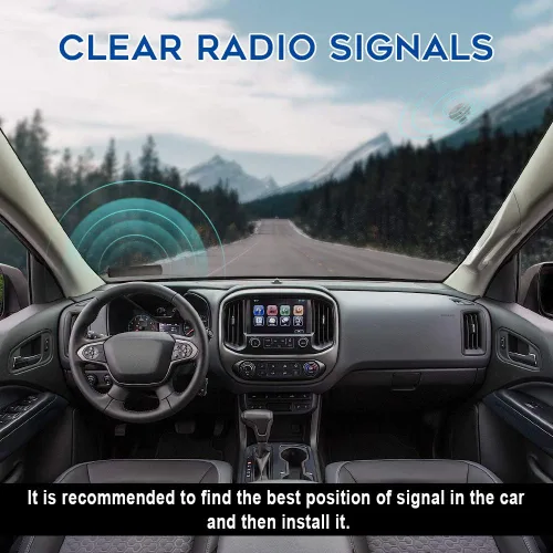 Miniatura 5 de Bingfu Antena de coche estéreo para coche, antena de radio FM AM, montaje adhesivo para coche, antena de parche oculto para vehículo, camión, SUV