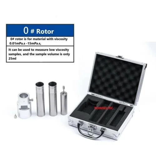 Miniatura 5 de Rotor 0 # para NDJ-5/8/9S Viscómetro giratorio Viscosidad Medidor de viscosidad Adaptador de baja viscosidad