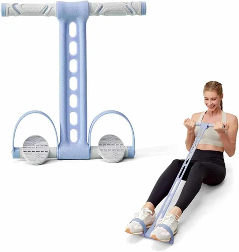 YOTTOY Banda de resistencia al pedal, cuerda de tensión elástica gruesa con asas, cuerda de tracción para sentarse, equipo de fitness para piernas,