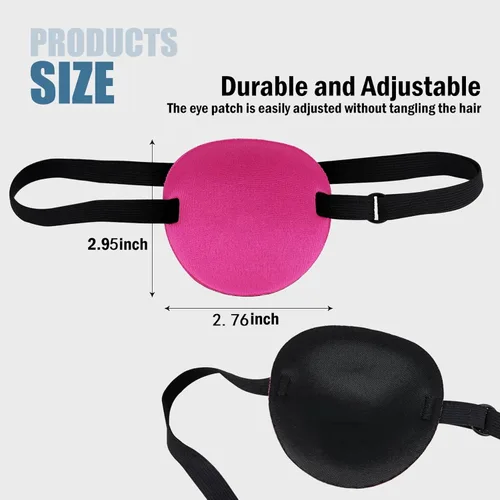 Miniatura 2 de 2 piezas, parche para los ojos, parches médicos para ambliopía, parche para ojos perezosos, parche ocular ajustable, para ojos izquierdo o derecho