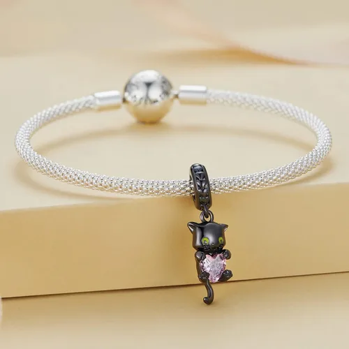 Miniatura 96 de Abalorios de plata de ley para pulseras, collares, familia para siempre, circonita cúbica, regalo de joyería para mujeres