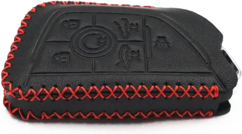 Miniatura 4 de Funda de cuero para llavero con control remoto inteligente de 6 7 botones para Chevrolet Chevy Corvette C8 2020 2021 2022 2023 (negro, 6 botones)