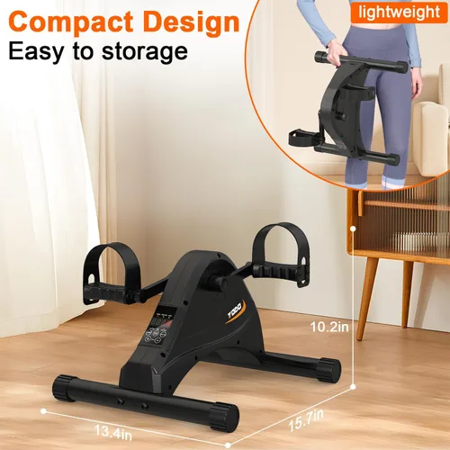 Miniatura 6 de TODO Mini bicicletas de ejercicio con pedal motorizado, para debajo del escritorio, para rehabilitación y terapia física de piernas de brazo